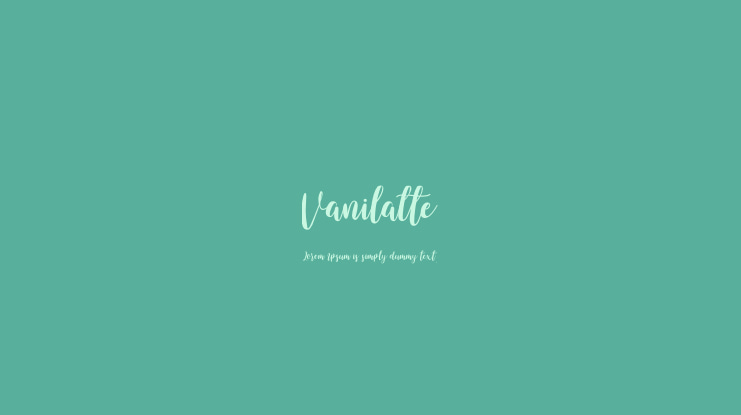 Vanilatte Font