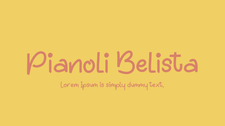 Pianoli Belista Font