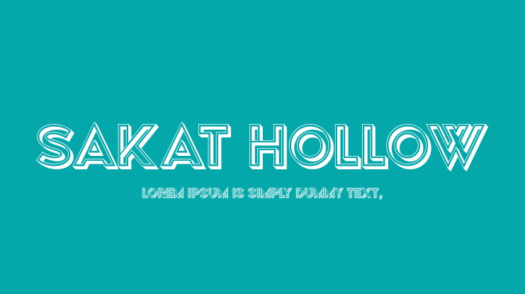 Sakat Hollow Font Family