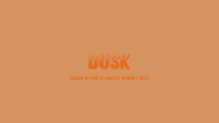 Dusk Font