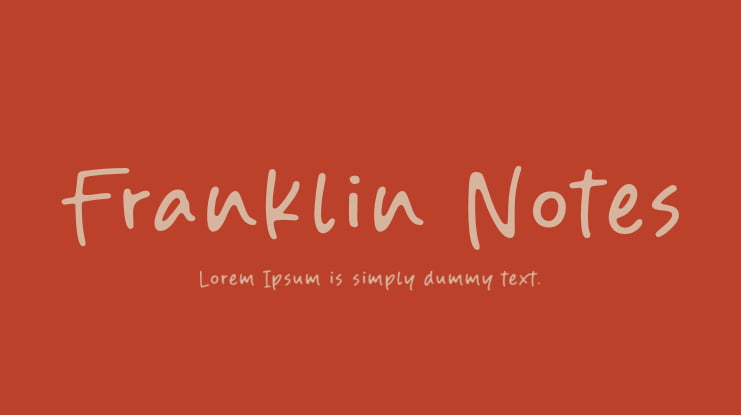 Franklin Notes Font