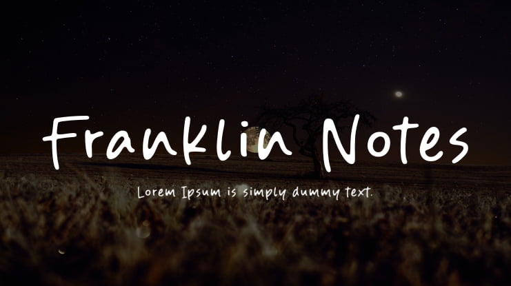 Franklin Notes Font