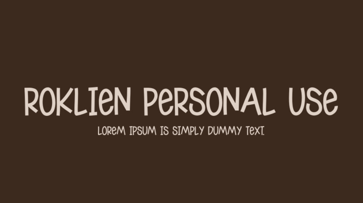 Roklien Personal Use Font