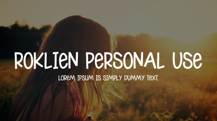 Roklien Personal Use Font