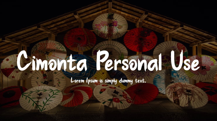 Cimonta Personal Use Font