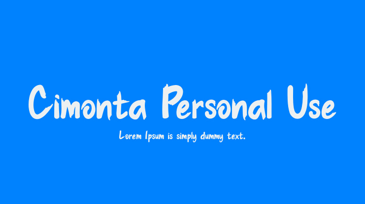 Cimonta Personal Use Font