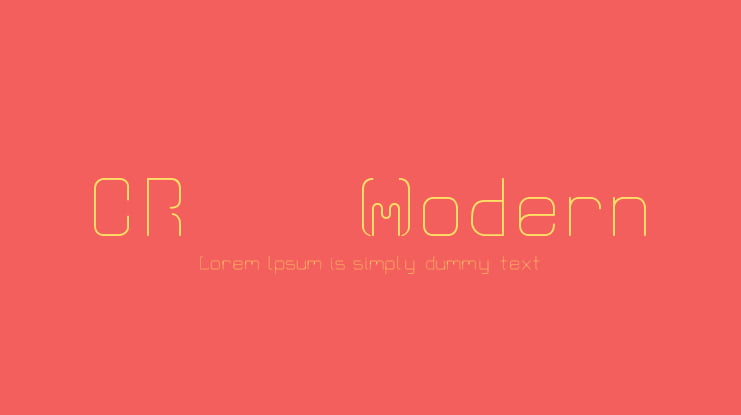CR21 Modern Font