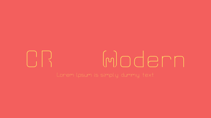 CR21 Modern Font