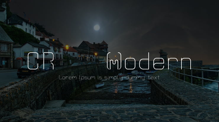 CR21 Modern Font