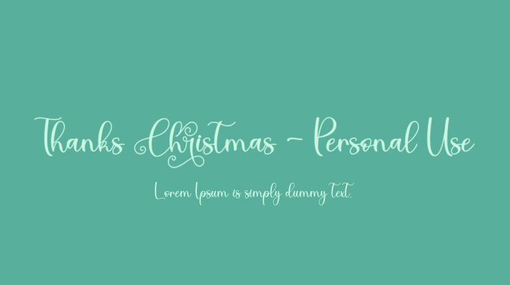 Thanks Christmas - Personal Use Font