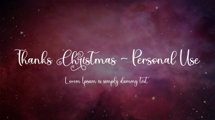 Thanks Christmas - Personal Use Font