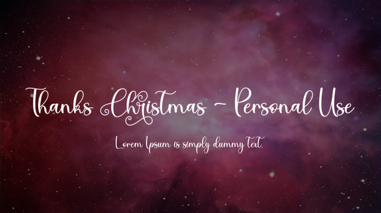 Thanks Christmas - Personal Use Font