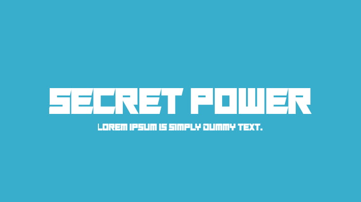 Secret Power Font