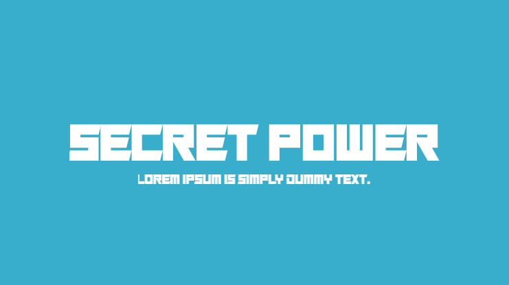 Secret Power Font