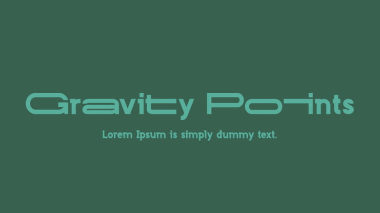 Gravity Points Font Family