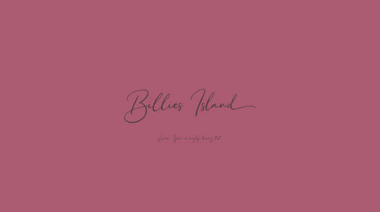 Billies Island Font