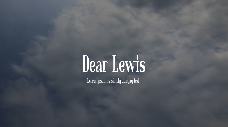 Dear Lewis Font