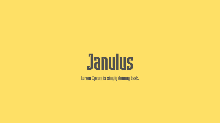 Janulus Font Family
