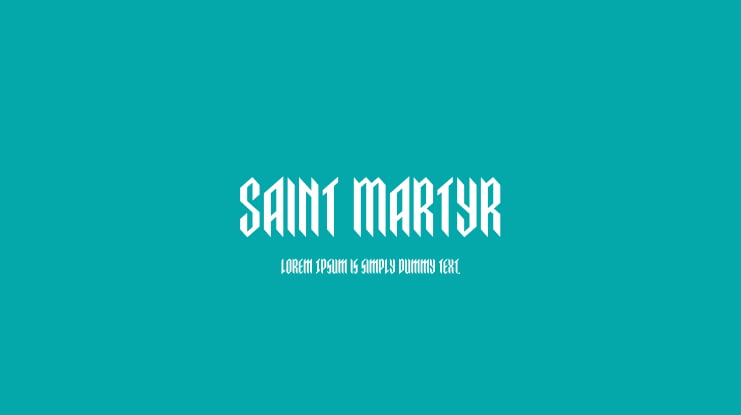 Saint Martyr Font Family
