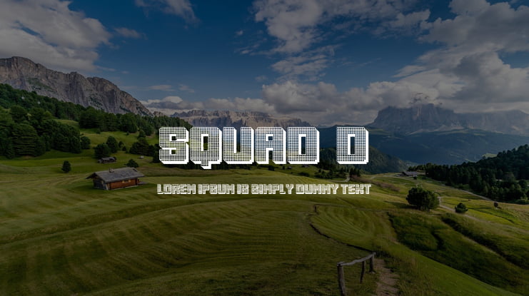 Squad 3D Font Family