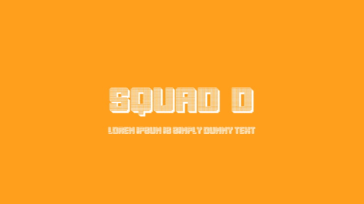 Squad 3D Font Family