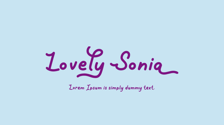 Lovely Sonia Font