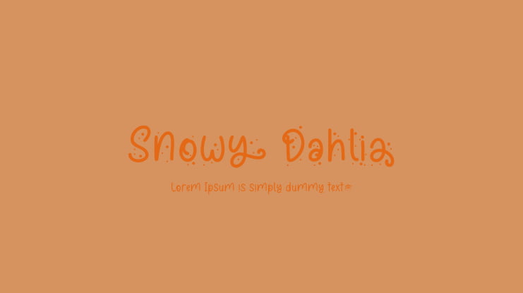 Snowy Dahlia Font