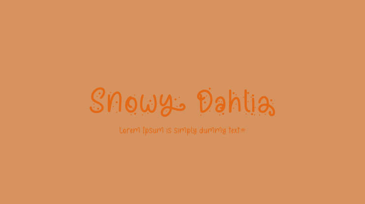 Snowy Dahlia Font