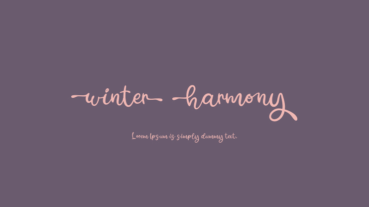 Winter Harmony Font