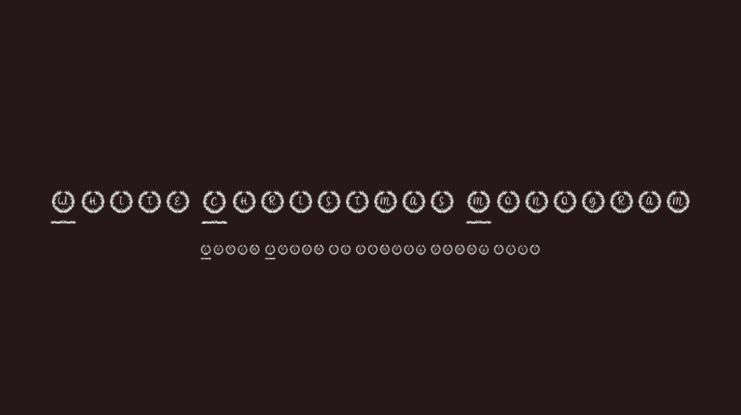 White Christmas Monogram Font