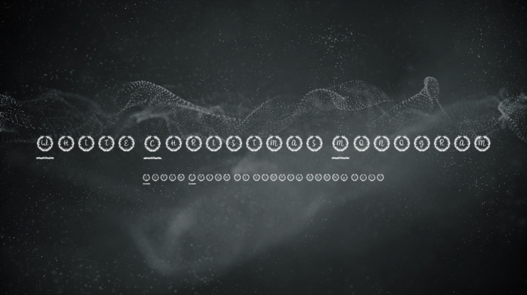 White Christmas Monogram Font