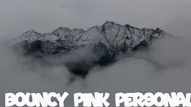 Bouncy Pink PERSONAL Font