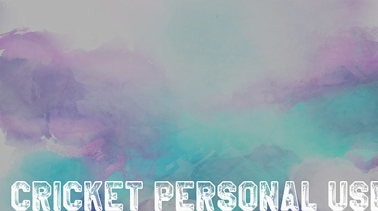 CRICKET PERSONAL USE Font