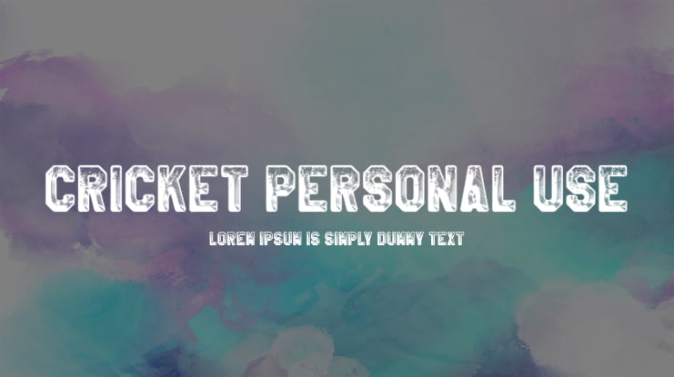 CRICKET PERSONAL USE Font