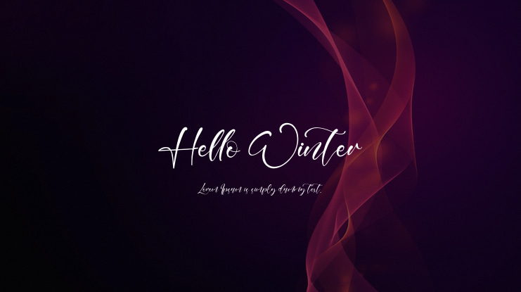 Hello Winter Font