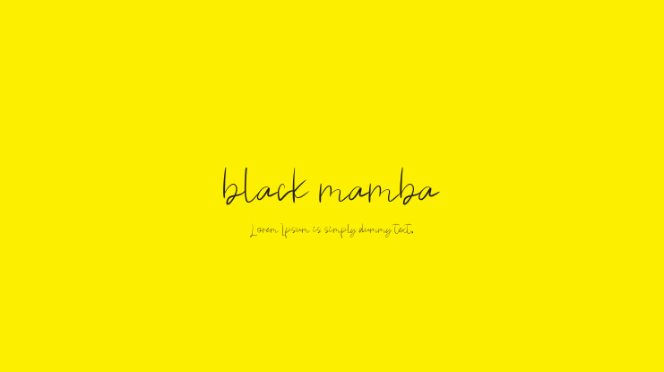 black mamba Font