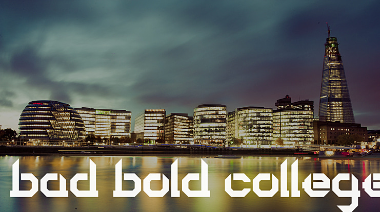 Bad Bold College Font