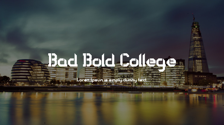Bad Bold College Font