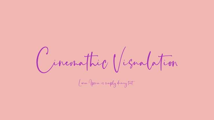 Cinemathic Visualation Font