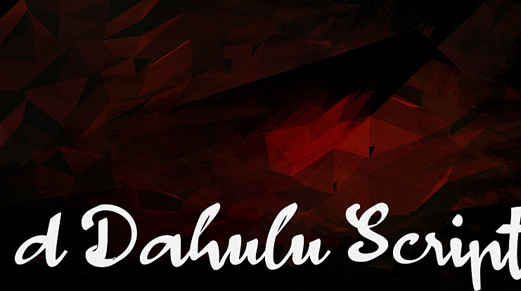 d Dahulu Script Font