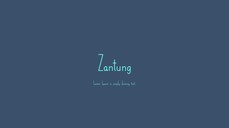 Zantung Font