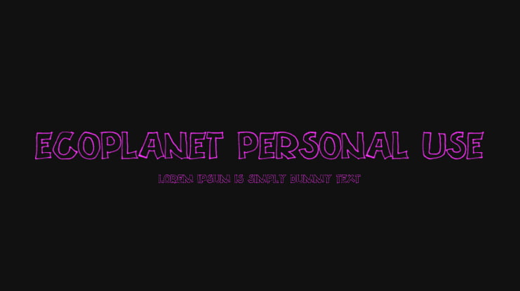 ECOPLANET PERSONAL USE Font