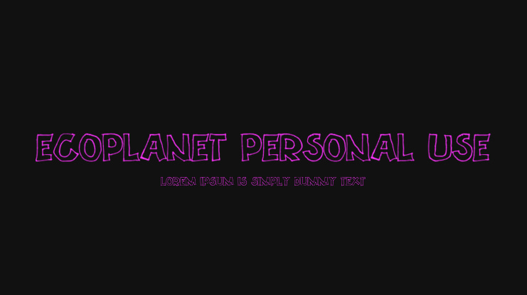 ECOPLANET PERSONAL USE Font