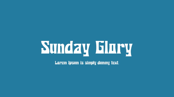 Sunday Glory Font