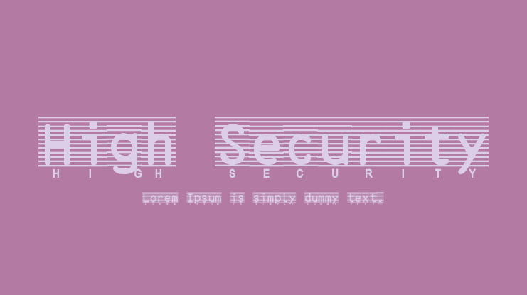 High Security Font