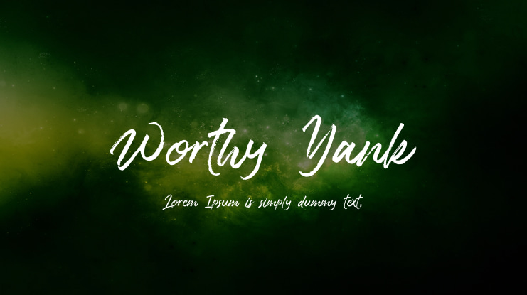 Worthy Yank Font