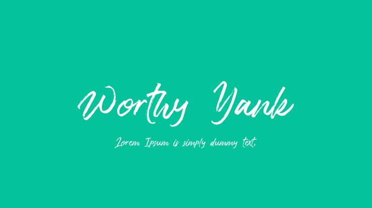 Worthy Yank Font