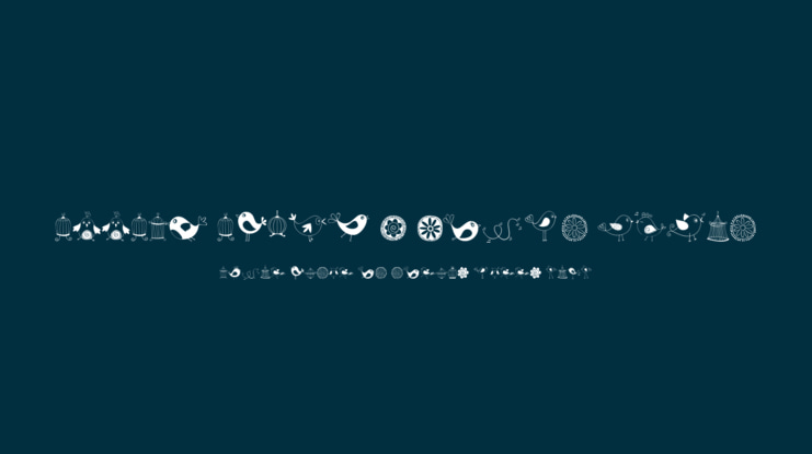 DOODLE DINGS 1 Birds Cages Font