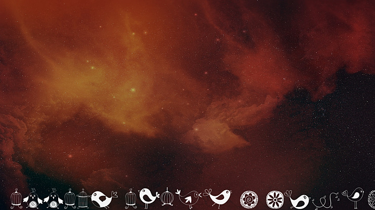 DOODLE DINGS 1 Birds Cages Font