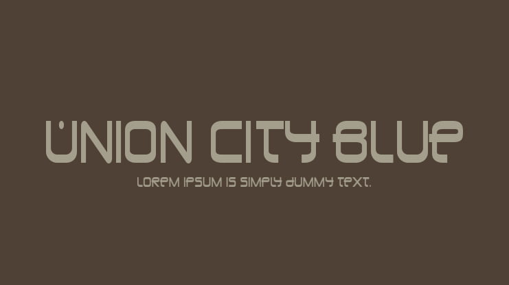 Union City Blue Font